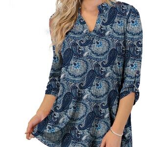 Verabandi paisley tunic top, size 1X